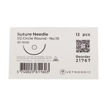 Vetnordic Suturnål,  1/2 circle round, 41 mm, 12 pcs.