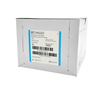 BD Venekateter Venflon Prosafety 0,9x25 mm 22g blå, 50 stk