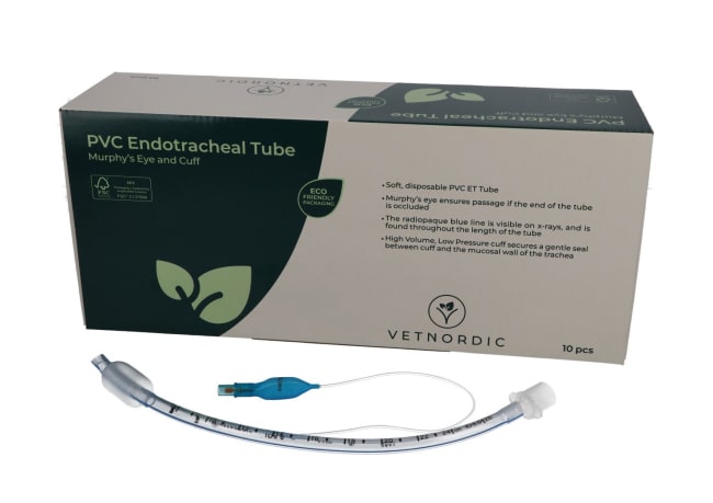 Vetnordic Endotracheal Tuber PVC Murphy Eye, med Cuff, 10 stk