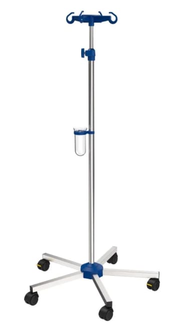 INFUSJONSSTATIV 4 kroker 5 hjul, 135 - 215 cm