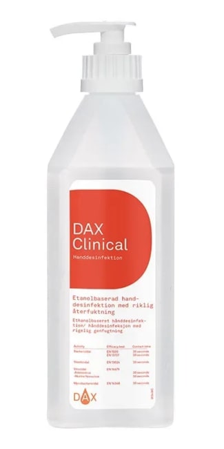 Dax Clinical Hånddesinfeksjon 75% 600 ml med Pumpe