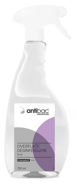 Desinfeksjon Antibac 75% Overflatespray 750ml