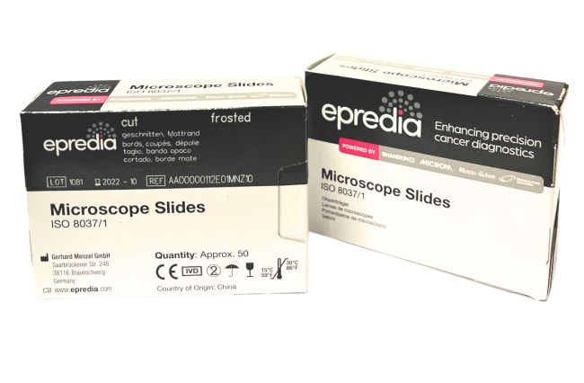 Objektglass med skrivefelt 76x26 mm / 50 stk.