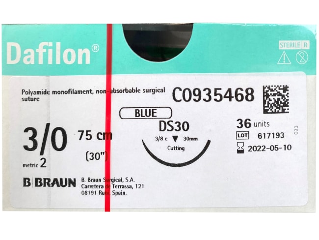 Dafilon 3-0 USP DS30 75 cm 12 stk.