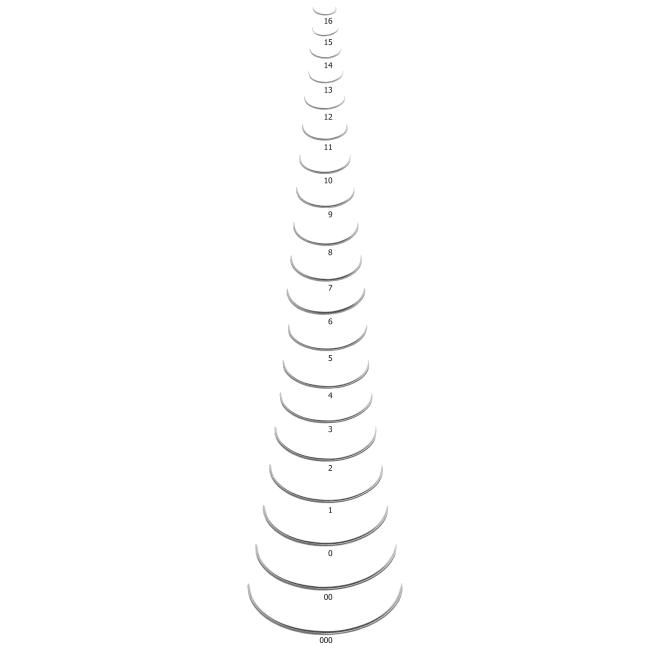Suturnål 1/2 sirkel skjær. nr.3 -68 mm / 12 stk.
