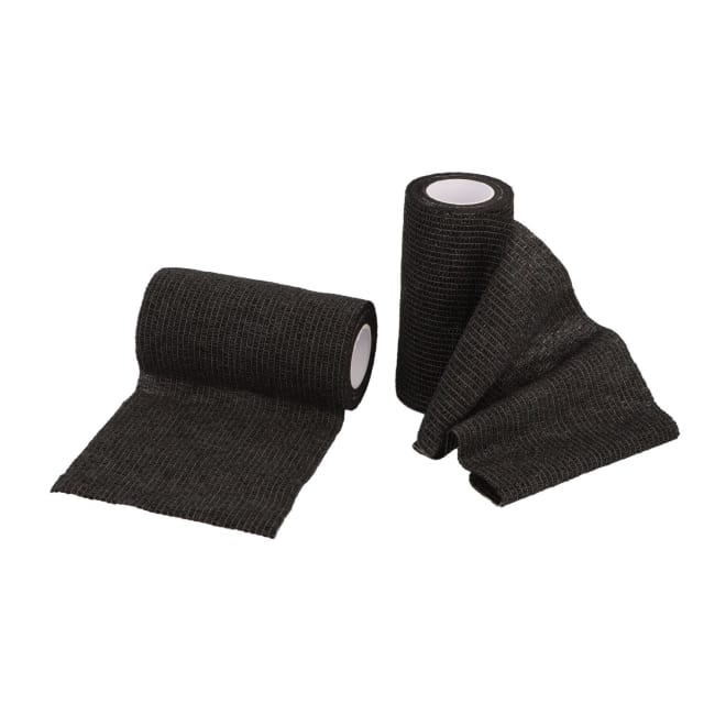 Vetnordic Fleksibel Kohesiv Bandasje, Forsterket, Svart 10 cm x 4,5 m 100 stk.