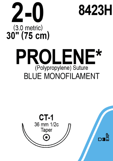 Prolene 2-0 USP CT-1 75 cm 36 stk. - 8423H