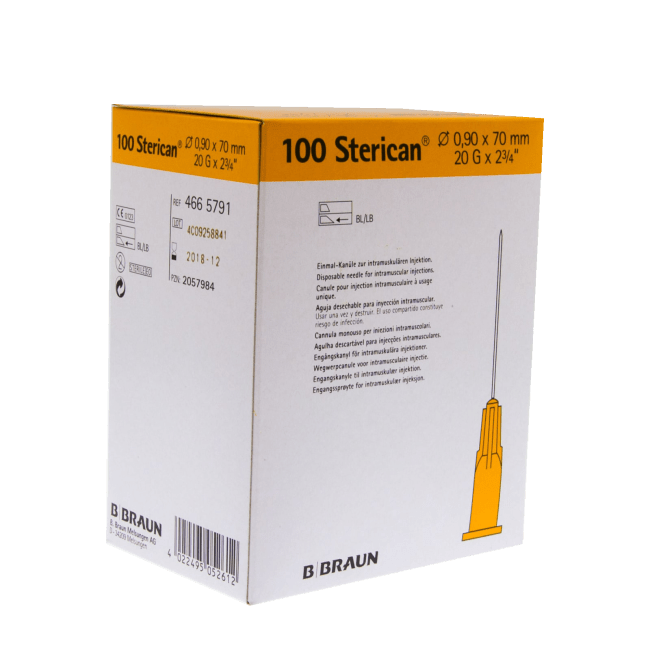 Kanyle Sterican 0,9 x 70 mm Gul 20 g