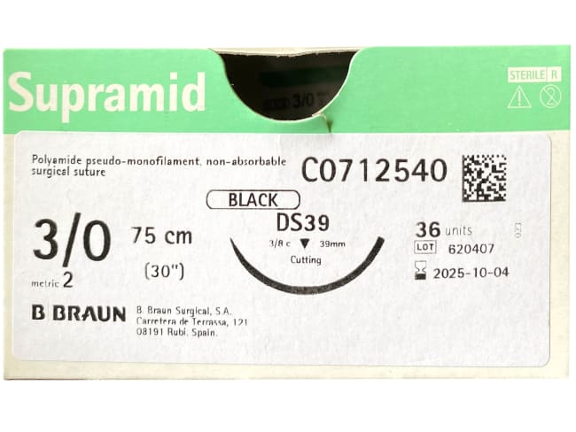 Supramid 3-0 USP DS39 75cm 12 stk.