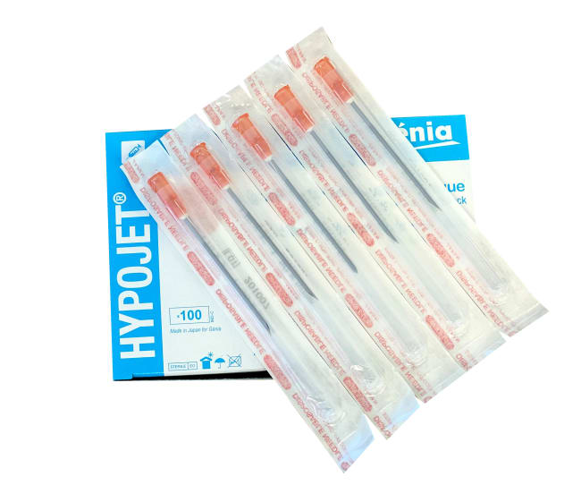 Genia Kanyle Hypojet 1,5 x 50 mm Rød 17g 100 stk.