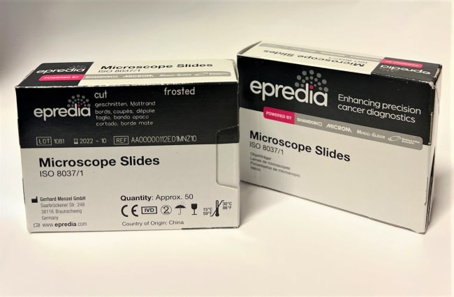 Objektglass med skrivefelt 45° / 76x26 mm / 50 stk