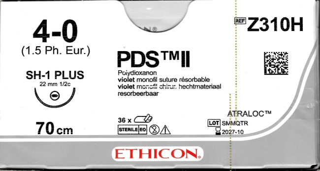 PDS II 4-0 USP SH-1 pluss 70 cm 36 stk. - Z310H