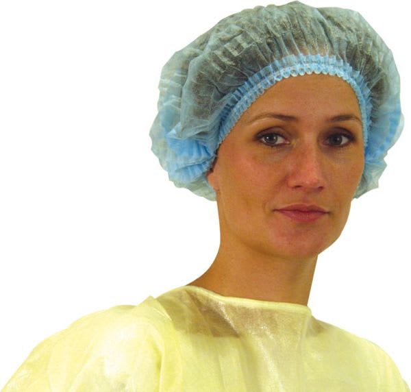 Operasjonshette Charlotte Blå med Strikk 51 cm 500 stk.