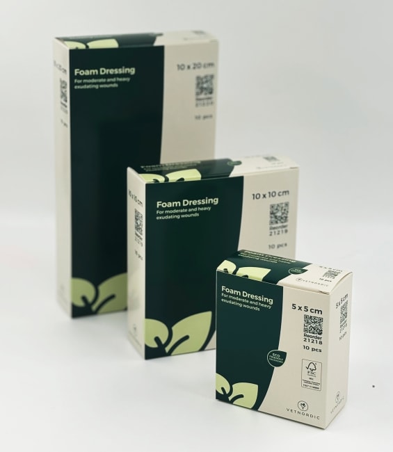 Vetnordic Foam Dressing, 10 stk
