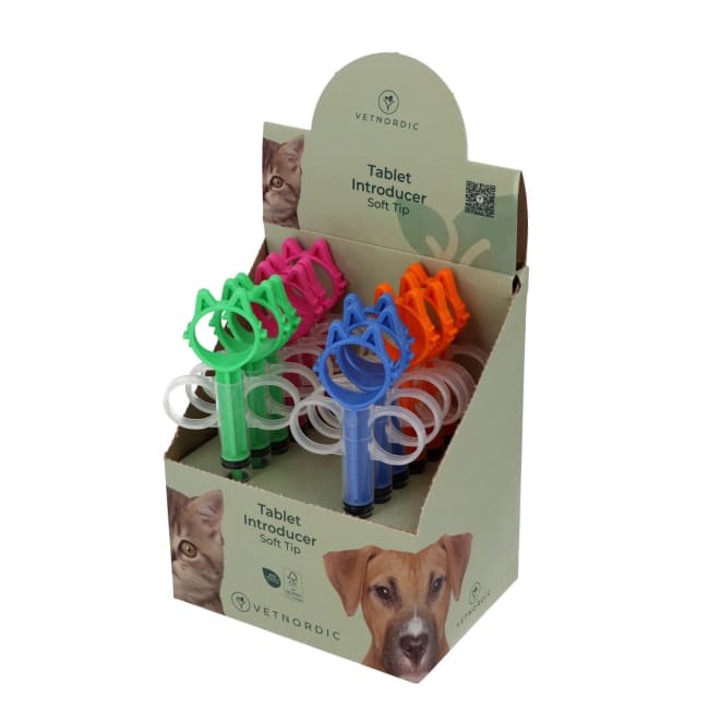 Vetnordic Tablettinngiver, display, assorterede farger, 12 stk