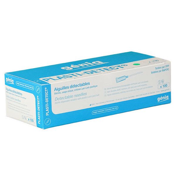 Genia Kanyle Plasti-Detect Rød, 1,5 x 50 mm 17 g, 100 stk.