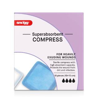 Snøgg Superabsorbent Kompress 10x10cm