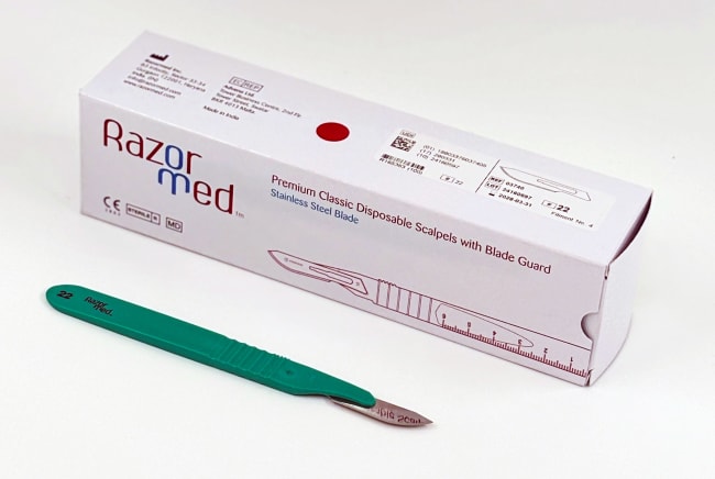 Vetnordic Skalpell med Håndtak nr. 22 / 10 stk.