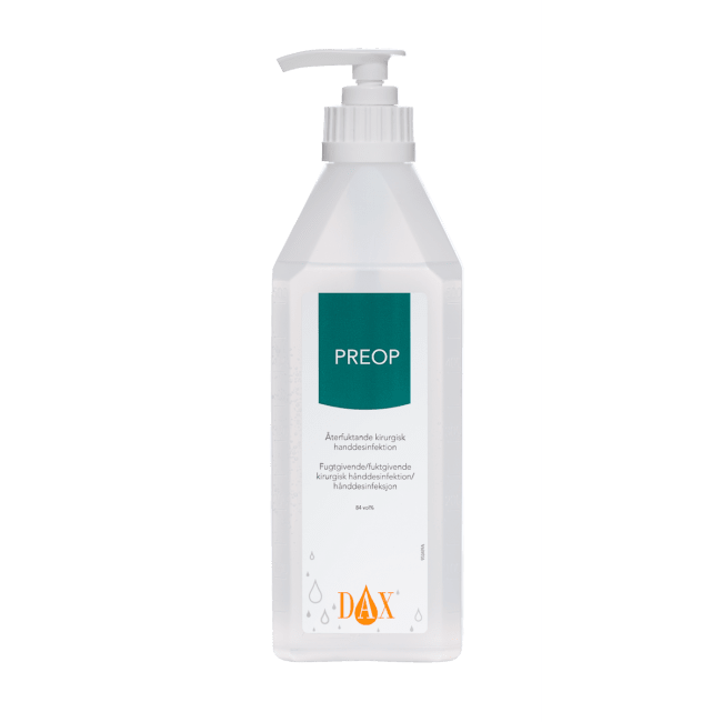 Dax Preop Hånddesinfeksjon 80% 600ml med Pumpe