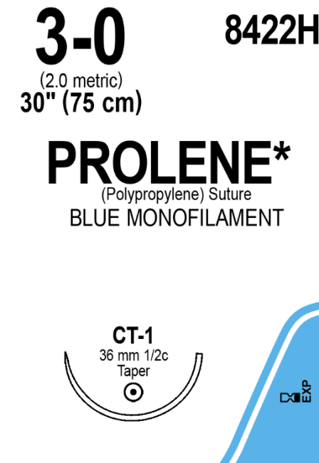 Prolene 3-0 USP CT-1 75 cm 36 stk - 8422H