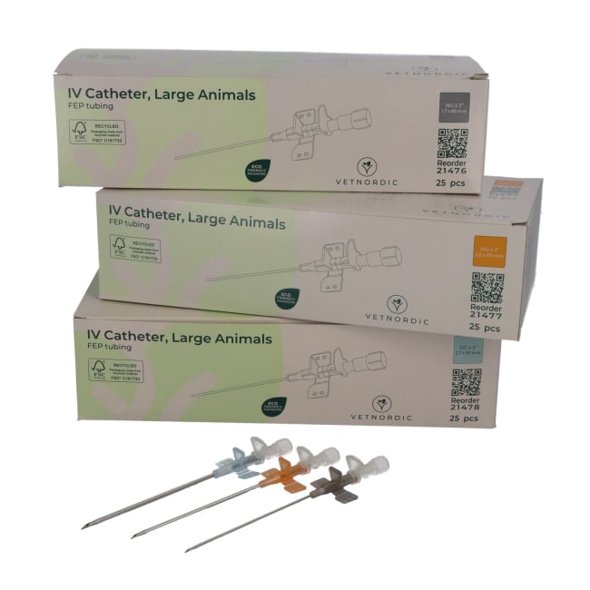 Vetnordic Venekateter, Stordyr, med FEP tubing 25 stk.