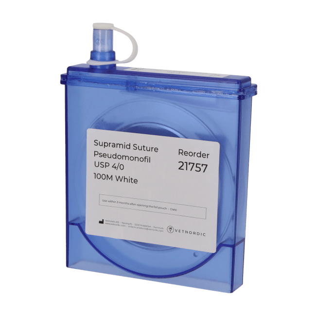 Vetnordic Supramid Sutur, pseudomonofil, hvit, USP 4/0, 100 m