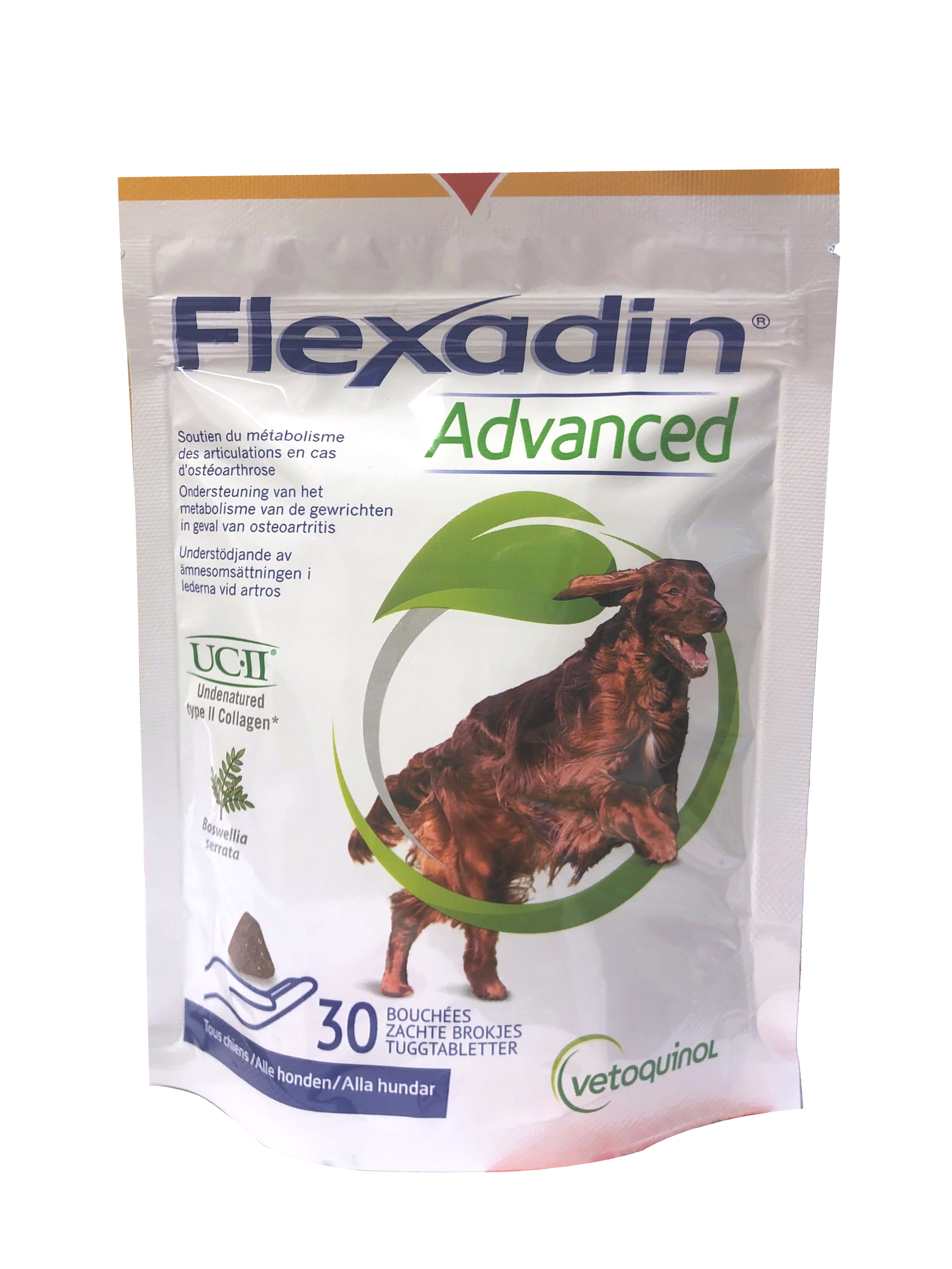 Vetoquinol Flexadin Advanced Chiens Boswellia 30 Bouchées