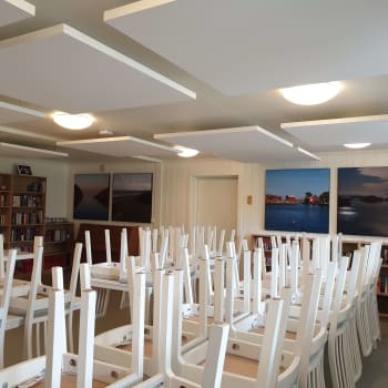 Akustikkflåte Solo Rektangel (hvit) 40x2400x1200mm