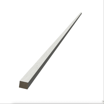 Akupanel Avslutningslist Oksidert Hvit 22mm