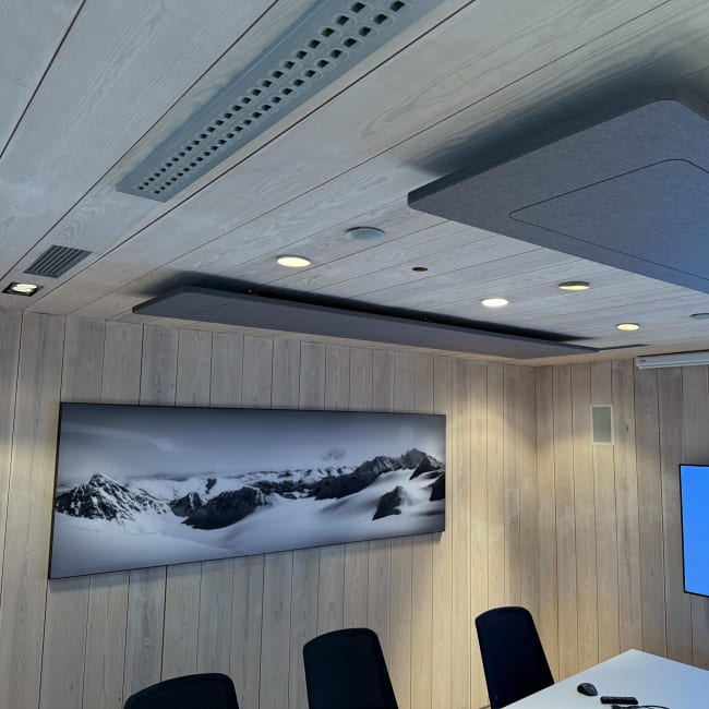 Akustikkdempende Bilde (spesialtilpasset størrelse) sølv ramme