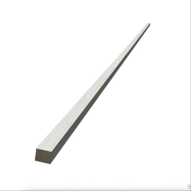 Akupanel Avslutningslist Oksidert Hvit 22mm