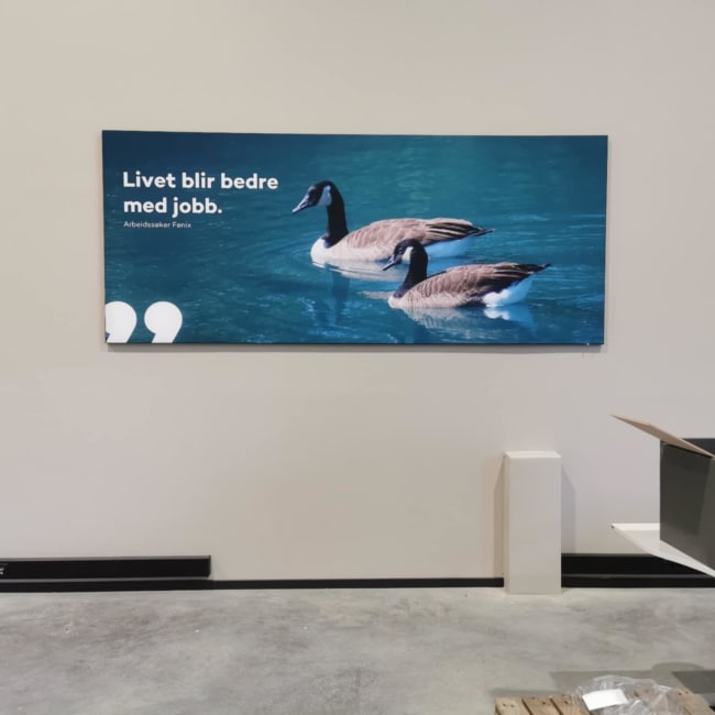 Akustikkdempende Bilde 2950x1250 sølveloksert ramme