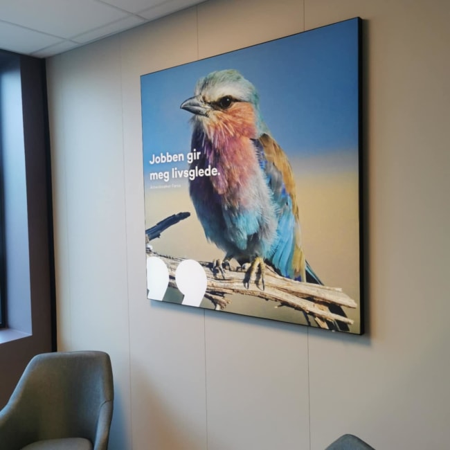 Akustikkdempende Bilde 2000x1000mm sort ramme