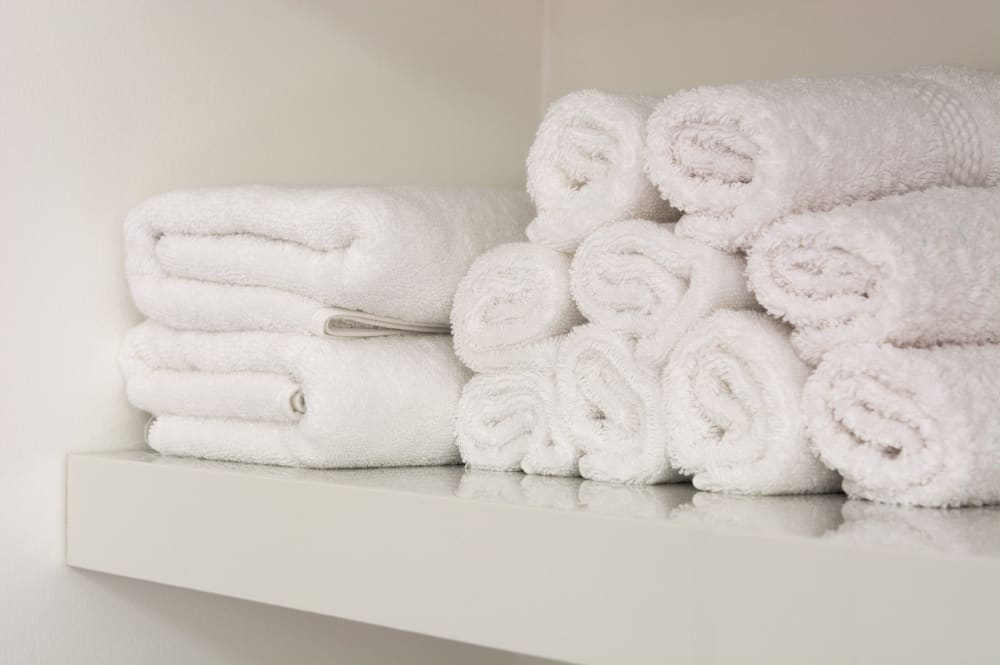 Clean white towels.