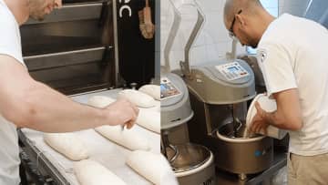 Des boulangers à l’œuvre, alliant gestes artisanaux et outils modernes pour garantir une production régulière et de qualité.