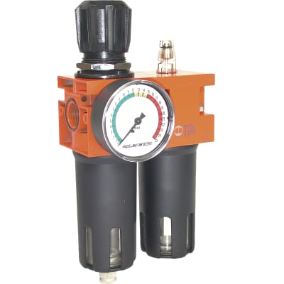 Filtre régulateur/lubrificateur 1/2" - Débit maxi 105 m³/h - Pression max 18 bar - Image 1