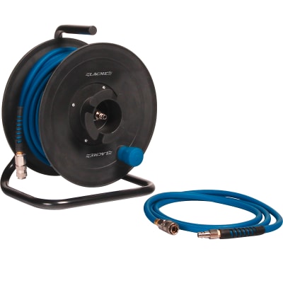 Enrouleur manuel de chantier Ø 5/16" + tuyau de raccordement 2 m - tuyau lacm'flex - Image 1