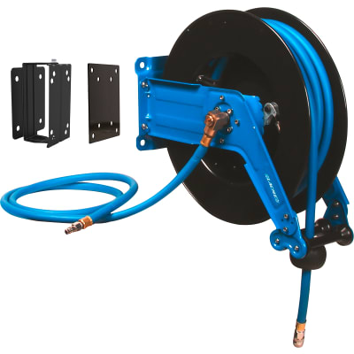 Enrouleur automatique carter ouvert Ø 1/2"- 15 m + tuyau de raccordement 2 m - tuyau lacm'flex - Image 1