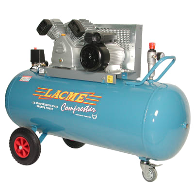 COMPRESTAR 23V200M - Compresseur mobile - 23m³/h monophasé - 200 litres - 11 bar - Image 1