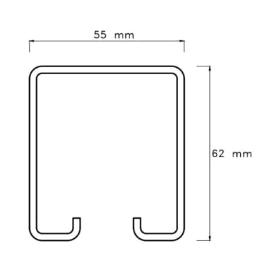 Piquet rail 62x55 Z275 Ep.20/10 - Image 3