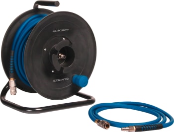 Enrouleur manuel de chantier Ø 5/16" + tuyau de raccordement 2 m - tuyau lacm'flex