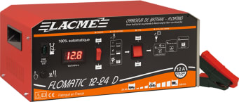 FLOMATIC 12-24 D - Chargeur 12 A à 6 étapes pour batteries au Plomb 12 V et 24 V de 25 Ah à 240 Ah