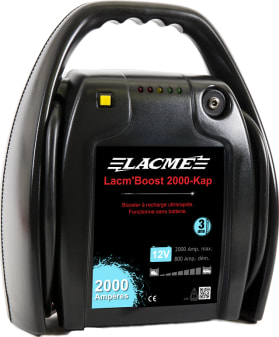 LACM'BOOST 2000-KAP - Démarreur autonome 800 A (maxi 2 000 A) à condensateurs 12 V