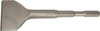 Burin long hexagonal plat 20 mm - longueur 175 mm - pour marteau burineur (cavalier)