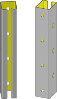 Piquet rail 50x40 Z275 Ep.20/10