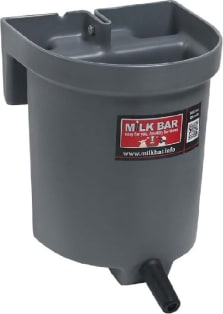Milk Bar® Nourrisseur 1 tétine noire veau avec couvercle 3,4L (MB20+Couvercle)