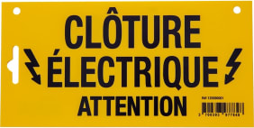 Plaque de signalisation pour clôture