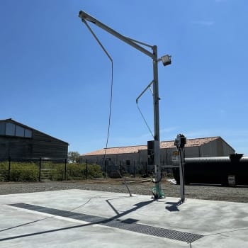 Potence double de lavage et remplissage - 2,50 m en 1"