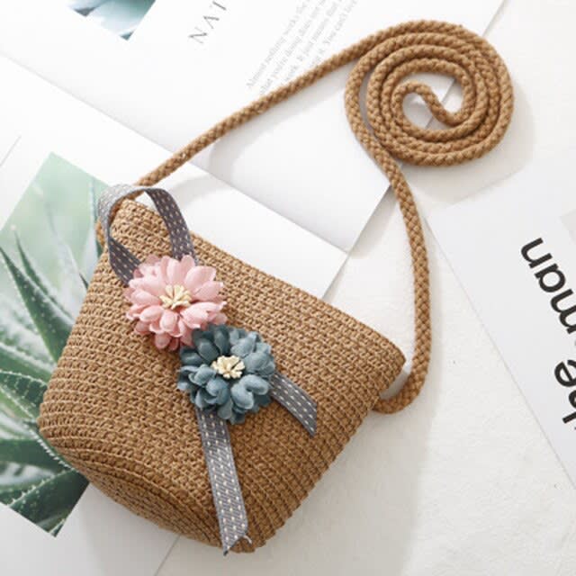 girls straw purse