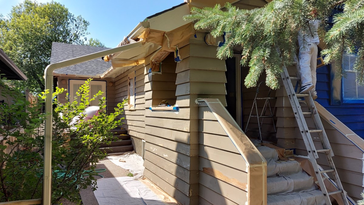 exterior painting - stucco painting process